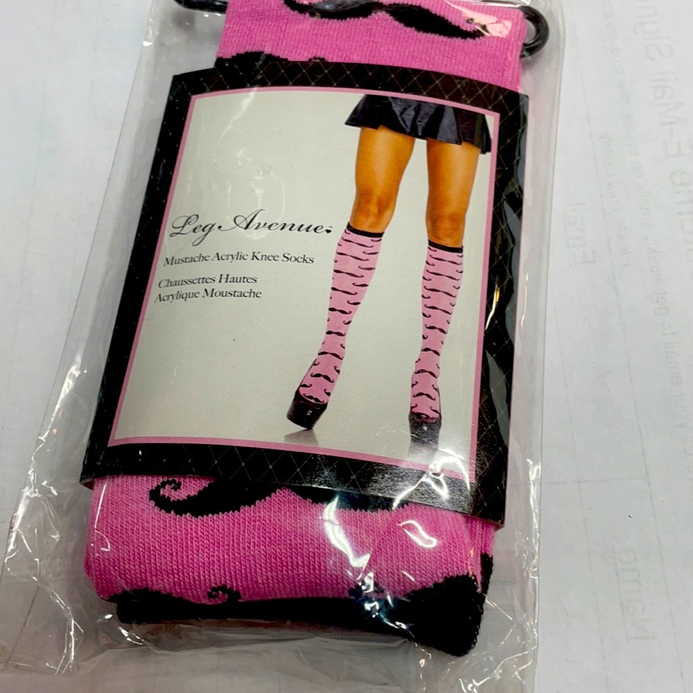 Cutest Mustache Acrylic Knee Socks